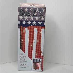 DAZZ Dimensional Diamond Art Kit -Rustic US Flag